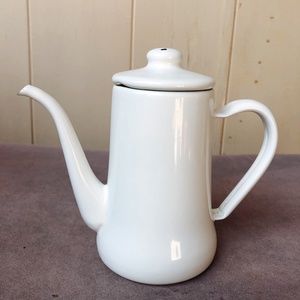 Coffee Tea pot  -Tsuji-Usagi Brand - Slim pot white Noda horo made